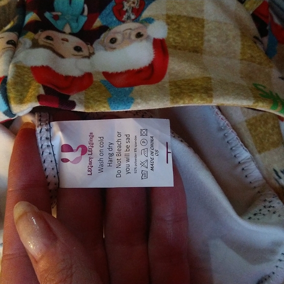 Brand New Women's Golden Christmas Leggings S/M - Picture 2 of 3